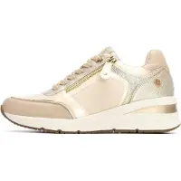 Xti för kvinnor. 14422302-BEIGE Träningsskor 144223 beige (40), 1 till 3 cm, Zip, Casual