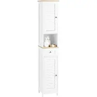 SoBuy Högskåp Badrum Hörnhylla 170 cm