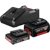 Bosch Professional GBA 18V 2.0 Ah + 4.0 Ah Laddare 1600A01ZS9 inkl. 2x batterier