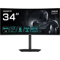 Gigabyte Monitor GS34WQCA 34" UltraWide QHD 120Hz VA Curvo FreeSync Premium HDR10 1ms