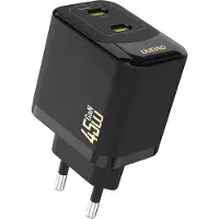 Dudao A28PEU adapter 45W 2xUSB-C svart