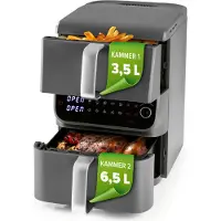 DS Produkte 16404 Varmluftsfritös 10 l 2500 W Non-stick-beläggning, BPA-fri, Cool-Touch-hölje, digital timer, Grillfunktion, Varmluftsfunktion, Multifunktion,