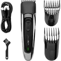 Clatronic HSM/R 3827 chrom-schwarz USB-C Skäggtrimmer Svart/Silver