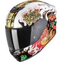 Scorpion EXO-JNR Air Yucatan Integralhjälm Svart/Vit/Orange S Unisex sort