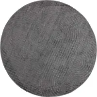 vidaXL Områdesmattor Rund PALMERAS Antracit Ø 120 CM Polyester