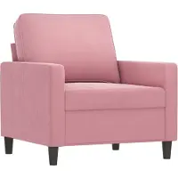 vidaXL Fåtölj Rosa 60 cm sammet