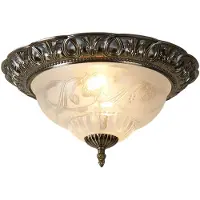 Licht-Erlebnisse Taklampa Teresa, dimbar, Brun / mässing, Vardagsrum / matsal, Glas, Antik, Taklampa
