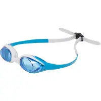 Arena Spider Junior, Unisex, En storlek, Ljusblå, Vit, Silikon, Blå, Polykarbonat