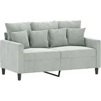 vidaXL 2-sitssoffa ljusgrå 120 cm sammet