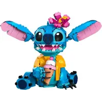 LEGO Disney Stitch Byggsats, Disney Lekset för 9-åringar, Byggbar Figur med Glass, Rolig Disney Present