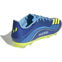 Adidas F50 Messi League FG/AG VIS10N - Royal Blå/Gul/Semi Blue Burst, storlek 42