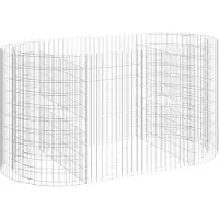 vidaXL Planteringsgabion galvaniserat järn 200x100x100 cm