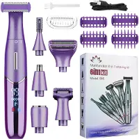 INF 5-i-1 Hårtrimmer för kvinnor: Exakt & Skonsam Grooming Purple