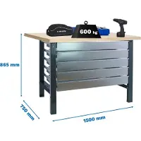 Simonwork (bancos De Trabajo) Bt6 5box Arbetsbänk 865x1500x750 Mm