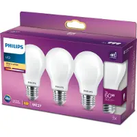 Philips 7W LED Lampa - E27 Fäste - 60W Motsvarande - 806lm - Varm Vit (2700K)