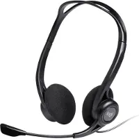 Logitech PC 960 On-ear headset Sladd Stereo Svart Brusreducering för mikrofon Volymkontroll, Mikrofonljudavstängning Datorer