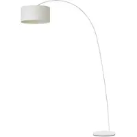 Faro Båglampa PAPUA, Vitt / opal, Vardagsrum / matsal, Metall, Modern, Golvlampa