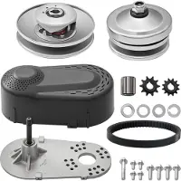 Vevor Drivkoppling, 2-8 hk motor, 2000 varv/min höghållfast drivkoppling med asymmetriska hjul och robust gummirem, robust och hållbar koppling med kompletta tillbehör, passar olika motorer.