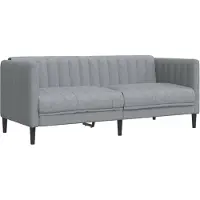 vidaXL Soffa 2-sits ljusgrå tyg