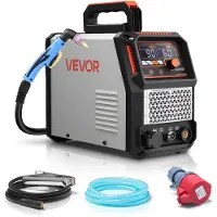 Vevor Plasmaskärare, 60A beröringsfri pilotbågsplasmaskärmaskin, digital display IGBT-växelriktare - med 2T/4T-funktion och justerbar PA/PT-tid för industriellt bruk (400V 3-fas strömförsörjning)