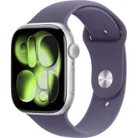 Apple Watch Series 11 4G 46mm Aluminium med Sport Band S/M - Silver