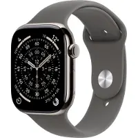 Apple Watch Series 11 46mm 5G Naturel Titanium (Grå Gummiband S/M)
