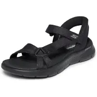 SKECHERS för kvinnor. 141481 Sandalias Slip-ins: GO WALK Flex - Illuminate svart (41), Karta, 1 till 3 cm, Kardborreband, Casual