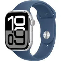 Apple Watch Series 10 46mm Aluminium med Sport Band S/M - Silver