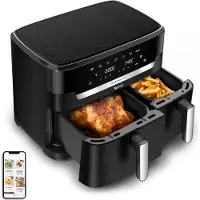 Tefal Easy Fry Dual XXL EY9428E0, Varmluftsteger, 11 L, 40 °C, 220 °C, 10 person(er), Dobbelt