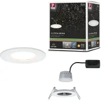 Paulmann 934.95, Nedtryckbar spotlight, 1 lampor, LED, 2700 K, 460 LM, Vit