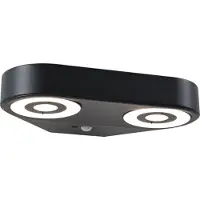 Paulmann Utomhus vägglampa med rörelsesensor Silma, Svart, Aluminium / grå / zink, Modern