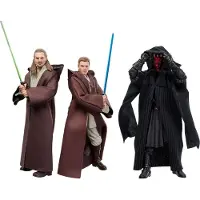 Hasbro Stjärnornas Krig Avsnitt I Black Series 3 Pack Qui Gon Jinn Darth Maul Obi Wan Kenobi Actionfigur 15 Cm