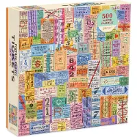 Vintage Travel Tickets 500 Piece Puzzle
