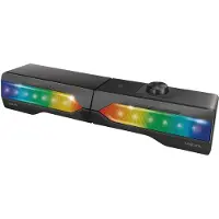 Logilink Mobile soundbar med party light, svart trådlöst 2-i-1-ljudsystem för spel, pekstyrning - 1 del (SP0059)