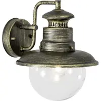 Brilliant Artu 96128/86 Utomhusväggbelysning Lågenergilampa, LED E27 53 W Svart, Guld