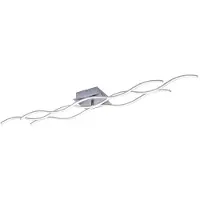 Leuchtendirekt LED taklampa Wave, Aluminium / grå / zink, Vardagsrum / matsal, Aluminium / grå / zink, Modern, LED-taklampa