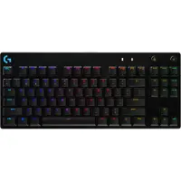 Logitech Pro - Tangentbord - bakgrundsbelyst - USB - QWERTY - brittisk - tangentbrytare: GX Blue Clicky - svart