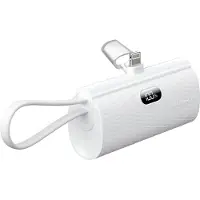 Forcell Powerbank F-ENERGY Power Plug F5K3 powerbank 5,000mAh with built-in connector for Lightning 8-PIN PD 20W white