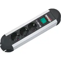 Bachmann 330.070 Förgreningsdosa med brytare Svart, Aluminium Skyddskontakt 1 st