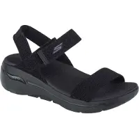 SKECHERS för kvinnor. 140264 Sandaler Go Walk Arch Fit - Polished svart (38), Karta, Kardborreband, Casual