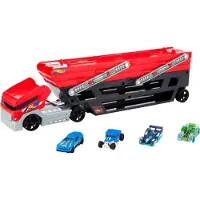 Hot Wheels MEGA Transportör + 4 Bilar