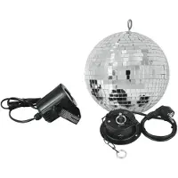 Eurolite 50101856 LED Discokula set med LED-belysning, med motor 20 cm