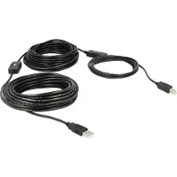 DeLOCK USB-kabel USB 2.0 USB-A kontakt, USB-B kontakt 20.00 m Svart UL-certifierad 83557