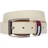 Tommy Hilfiger Tommy Jeans Tommy Flag Square Buckle Leather Belt