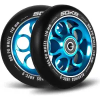 Soke Hjul till sparkcykel 110 mm blå 2 st.