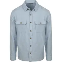 Suitable Overshirt Structure Blå Ljusblå Storlek
