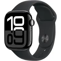 Apple Watch Series 10 4G 42mm Aluminium med Sport Band S/M - Svart
