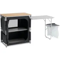 Outwell Padres Storage Unit With Side Table Shadow Grey
