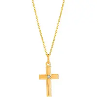 Top Gold silver kors med diamant 52 5672 1540