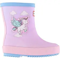 Hunter Gummistövlar - Kids First - Blue Frost/Parfait Pink - - 29 - Gummistövlar